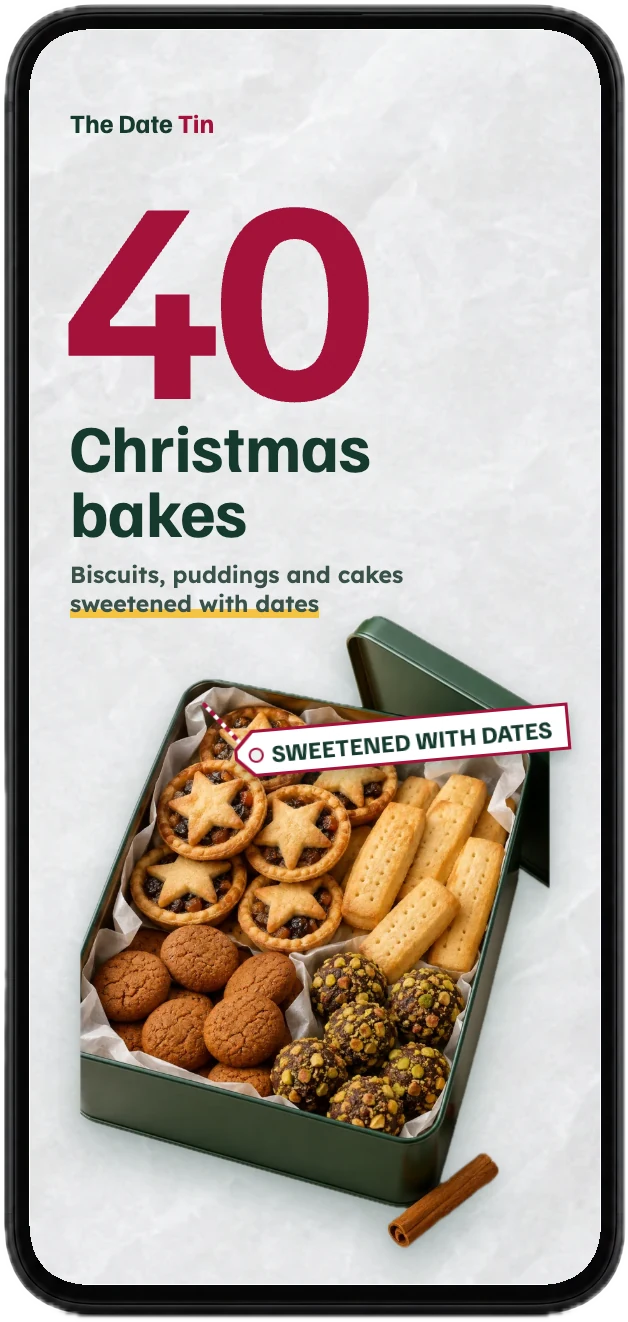 The cover of the recipe book with 40 recipes, on a phone